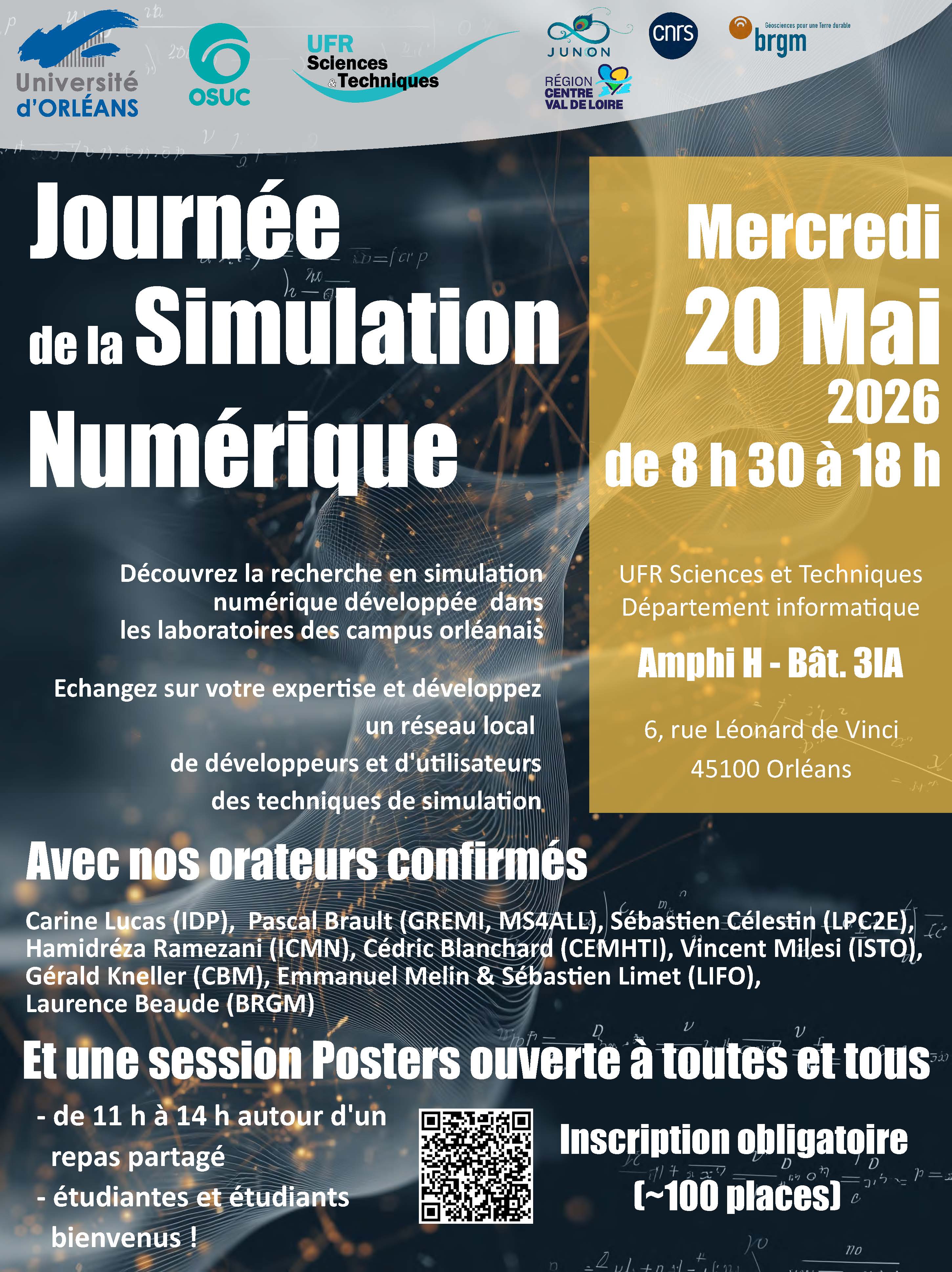 Affiche de présentation de la Journée Simulation Numérique