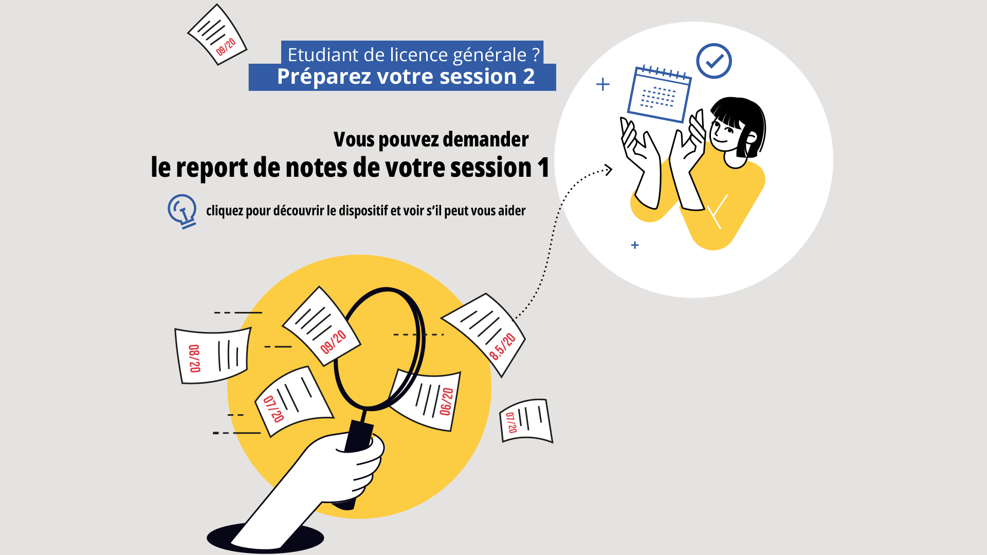 Mauvais semestre ? Vous pouvez demander le report de notes