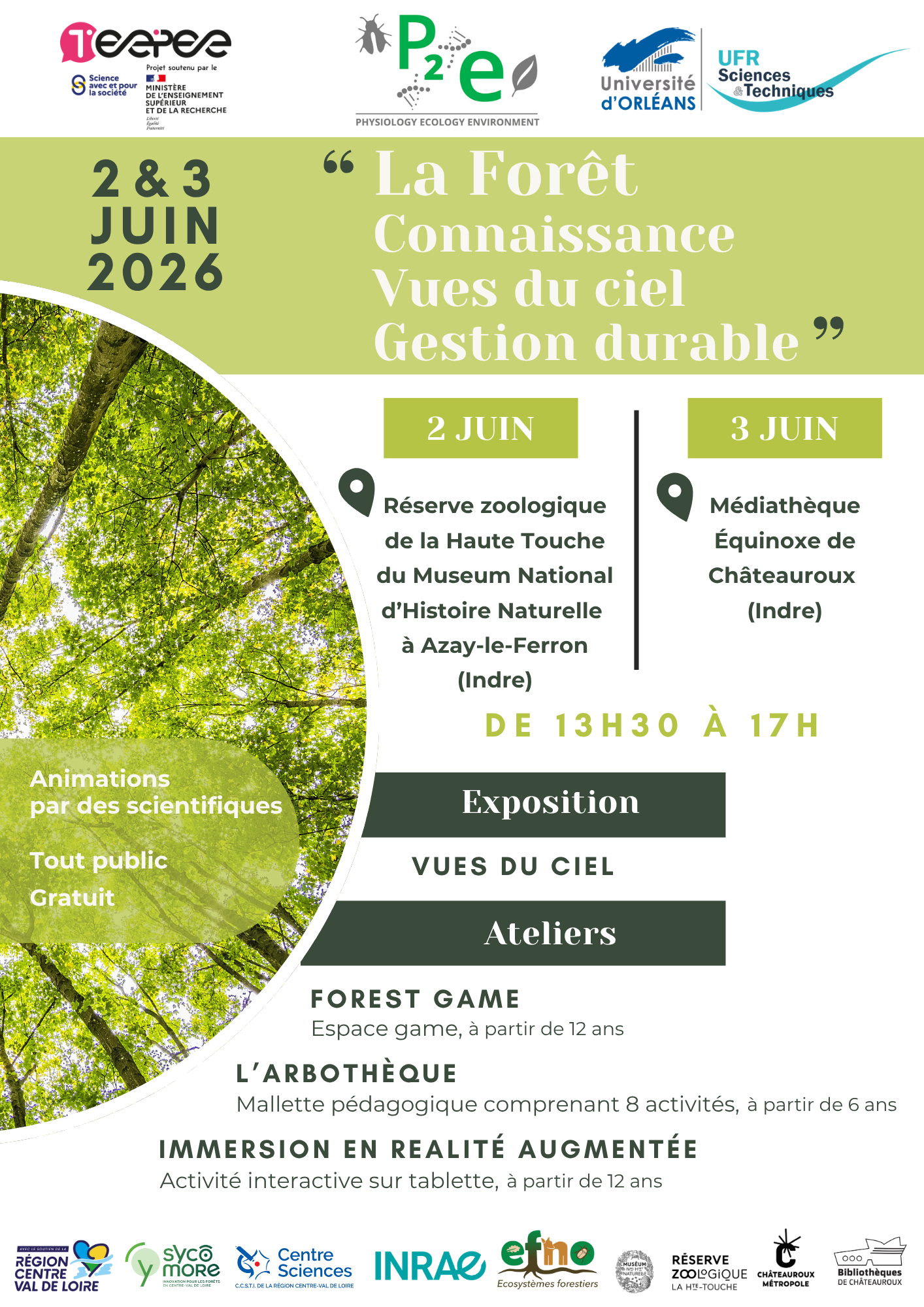 Affiche animations scientifiques indre