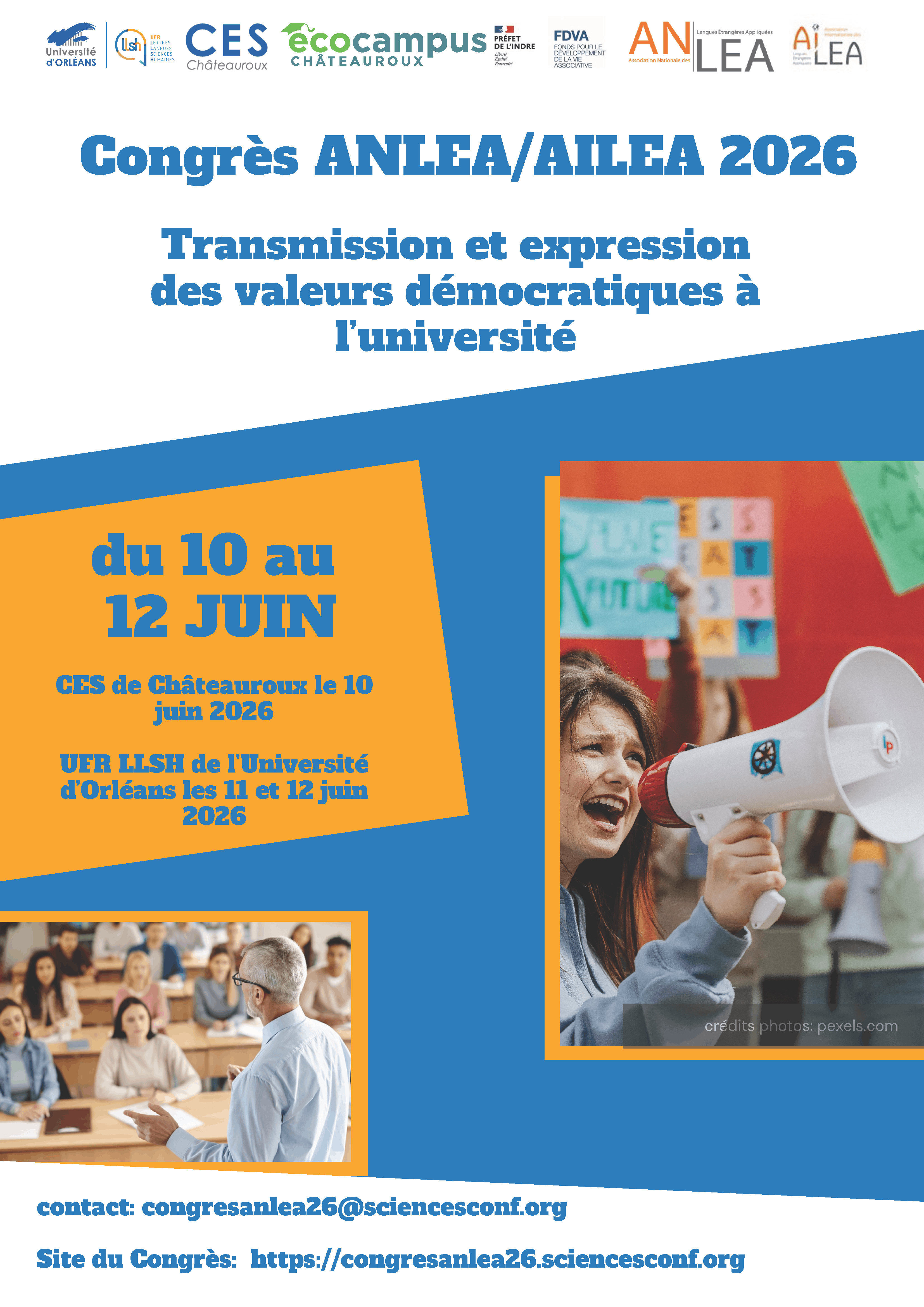 Congrès annuel LEA "Transmissions et expression des valeurs démocratiques à l'université"