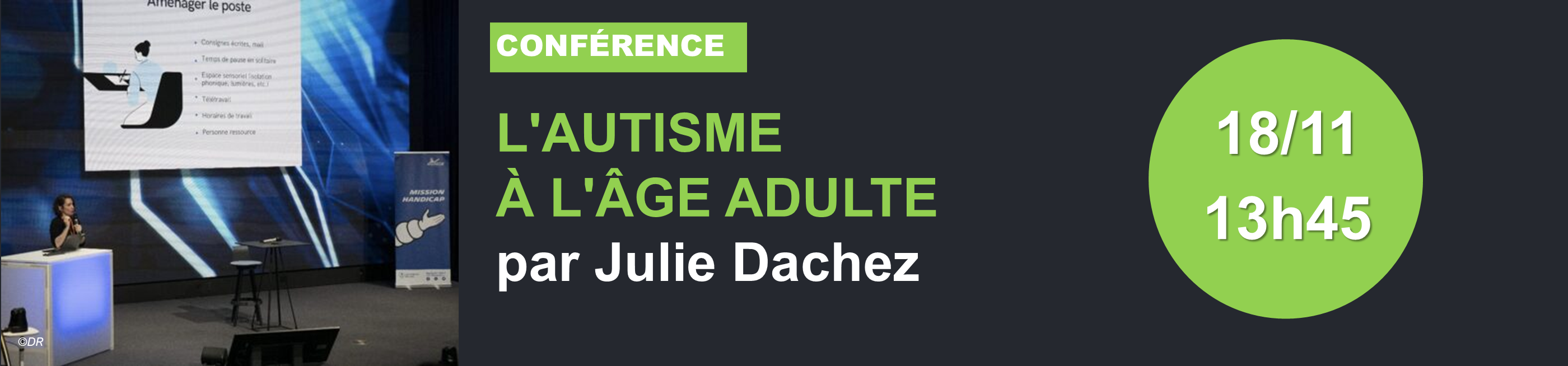 Bannière conférence sur l'autisme