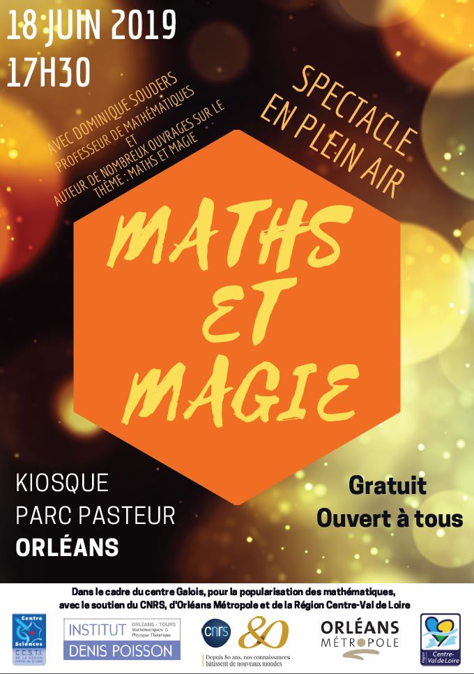 Affiche spectacle maths&magies (carrés et ronds)