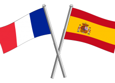 Drapeaux France Espagne