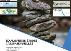 Affiche de la journée d'étude "Equilibres en études civilisationnelles"  du 18 mai 2021