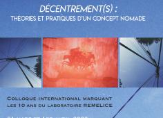 Affiche du colloque Décentrement du 31 mars au 1er avril 2022 à l'hôtel Dupanloup à Orléans