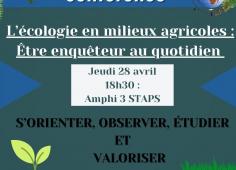 Conf ecologie et milieux agricoles Conf ecologie et milieux agricoles