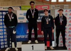 Evann Girault sur le podium des championnats de France universitaires