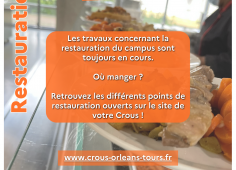 Points de restauration sur le campus d'Orléans