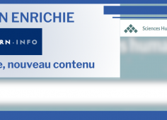 Texte "Offre Cairn enrichie" au dessus du logo de Cairn, en dessous le texte "Nouvelle interface, nouveau contenu". A droite, les 3 onglets de la base Cairn