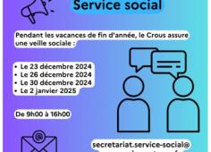 Dates des permanences du Service Social du CROUS