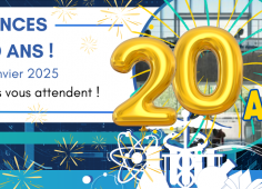 Reprise du texte de l'actu, image de ballons "20 ans"