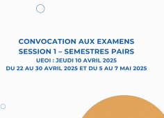 convoc exam session 1 2025
