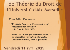 Rencontre avec l'école de Théorie du droit de l'Université d'Aix-Marseille