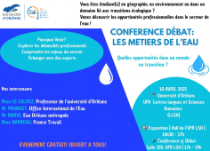flyer etudiant geo sur les métiers de l'eau 10 avril conférence