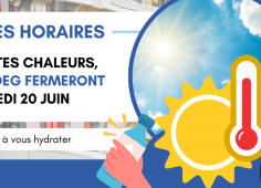 Affiche des horaires Reprise du texte de l'actu