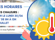 Affiche des horaires