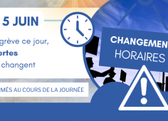 Affiche de la grève, reprise du texte de l'actualité