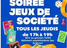 Venez jouer à des jeux de société au Guichet de l'AIDE