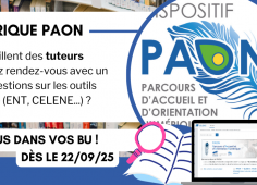 Reprise du texte de l'actu, affiche du dispositif PAON
