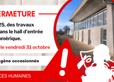 Travaux et fermeture exceptionnelle de la BU LLSH