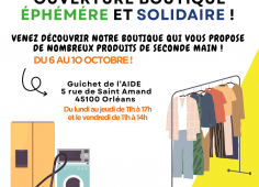 Equipez-vous à petits prix à la boutique solidaire du Guichet de l'AIDE