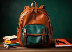 Sac à dos, livres, stylos et cahier pour la rentrée des classes