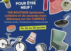 La Boutique éphémère et solidaire débarque du 26 au 30 janvier sur le campus d'Orléans !