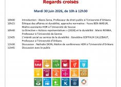 Conférence-débat Les outils normatifs de la durabilité-Regards croisés
