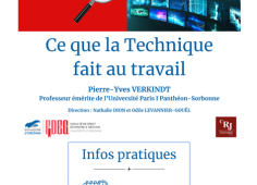 Conférence P.Y. VERKINDT-Ce que la Technique fait au travail