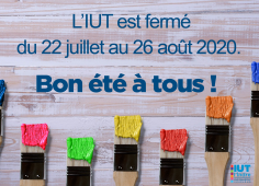 Conges d'été 2020 IUT indre