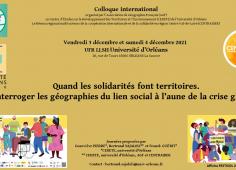 CEDETE - Affiche - Colloque Géographie des solidarités