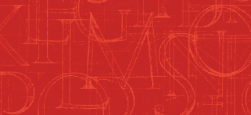 lettres sur fond rouge