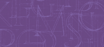 lettres sur fond violet