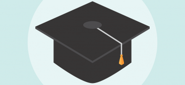 image vectorielle d'un chapeau de diplômé
