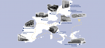 Carte des 9 universités ATHENA