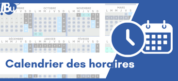 Texte Calendrier des horaires