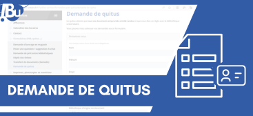 Capture d'écran du formulaire Demande de Quitus
