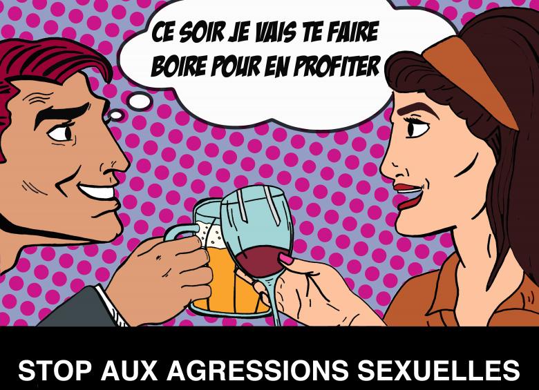 Affiche Stop aux agressions sexuelles