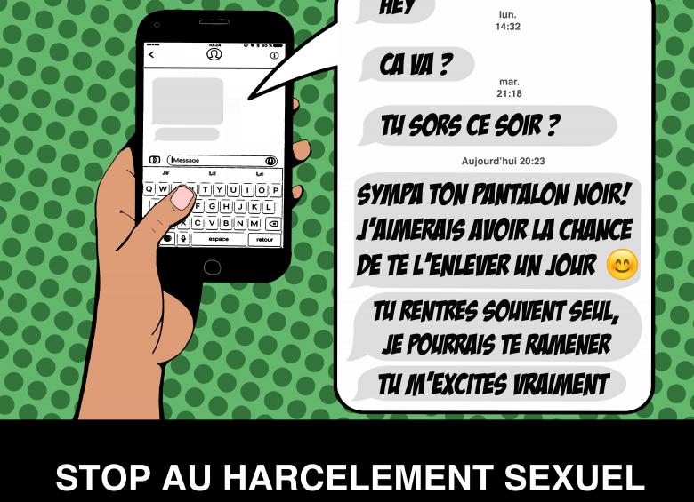 Affiche Stop au harcèlement sexuel