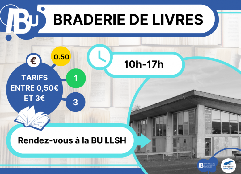 Visuel annonçant la braderie de livres du 21/09/2023