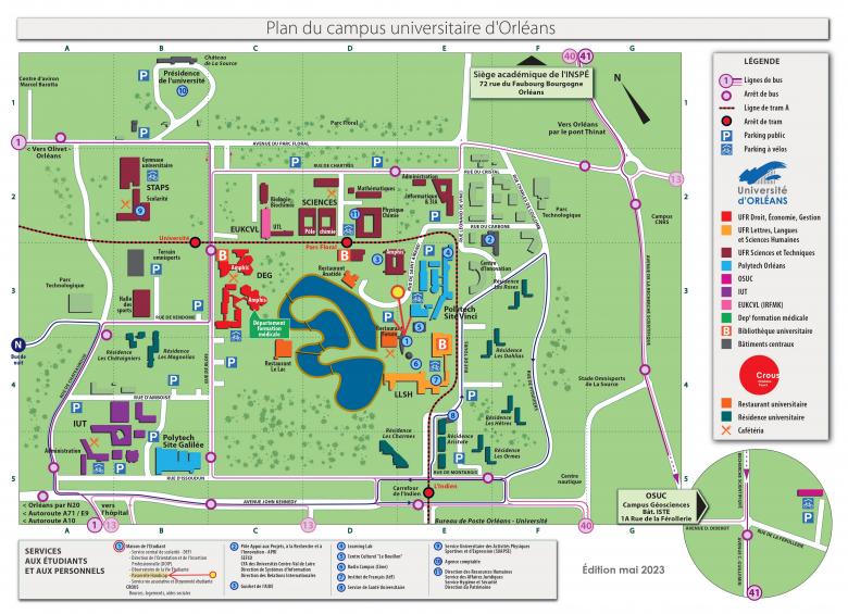 Plan d'accès Passerelle Handicap_univ Orléans