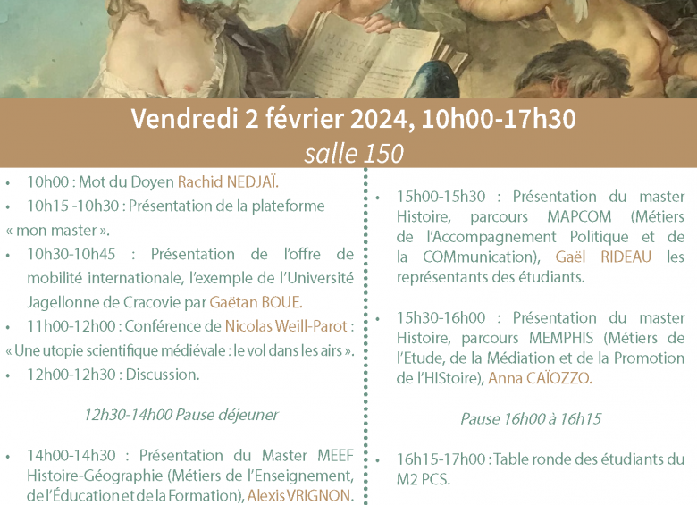 Journée des Masters Histoire