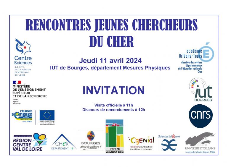 Rencontres Jeunes Chercheurs du Cher 2024