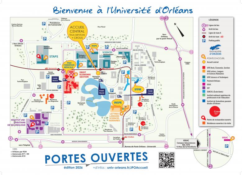 Plan JPO 2026 campus Orléans La Source