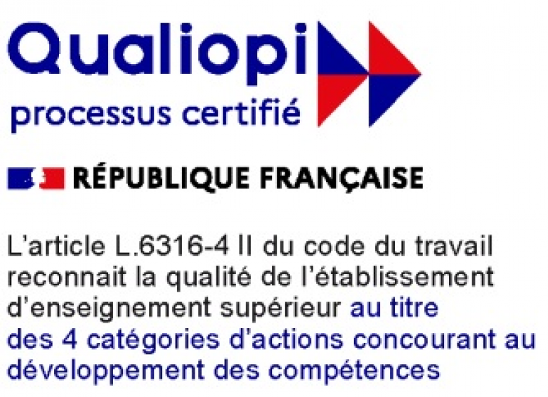 Logo qualiopi avec mention