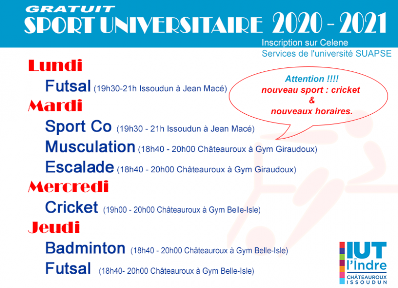 IUTIndre_Sport universitaire 2020 2021