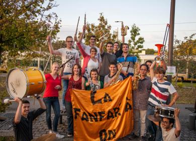 La Fanfar' A' On de Polytech Orléans, subventionée à plusieurs reprises par le FSDIE.