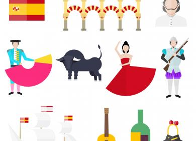Symboles espagnols (taureau, flamenco...)
