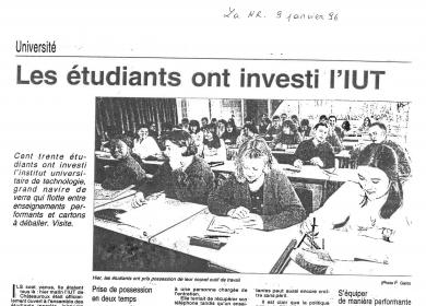 IUT Indre - article NR - Ouverture IUT, site de Châteauroux 1996