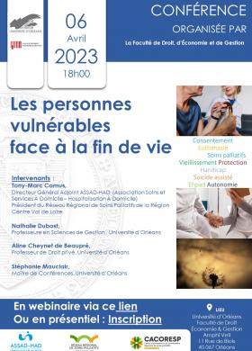 Affiche Conference Fin de Vie 